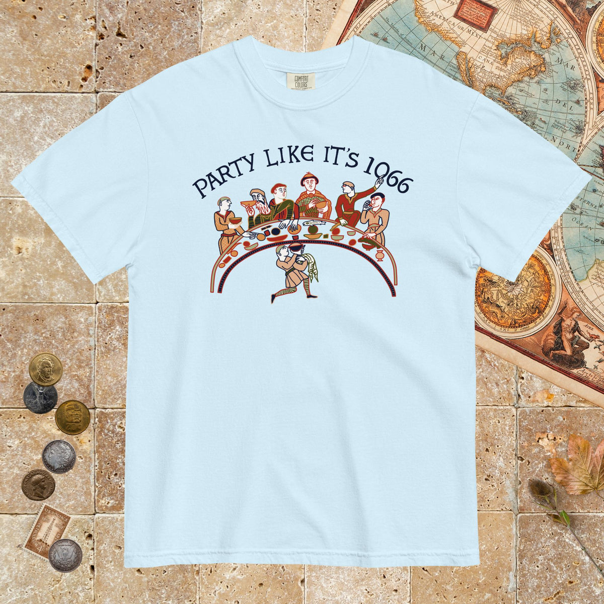 Chambray Bayeux Tapestry Party Like It's 1066 - Premium Tee - history buff gift by HistoHead