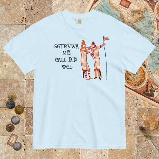 Chambray Bayeux Tapestry Trust Me Everything Will Be Fine Old English - Premium Tee - history buff gift by HistoHead