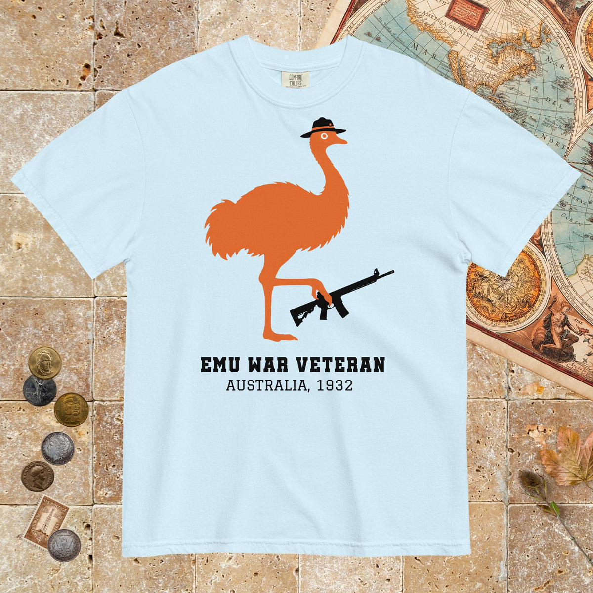 Chambray Emu War Veteran - Premium Tee - history buff gift by HistoHead