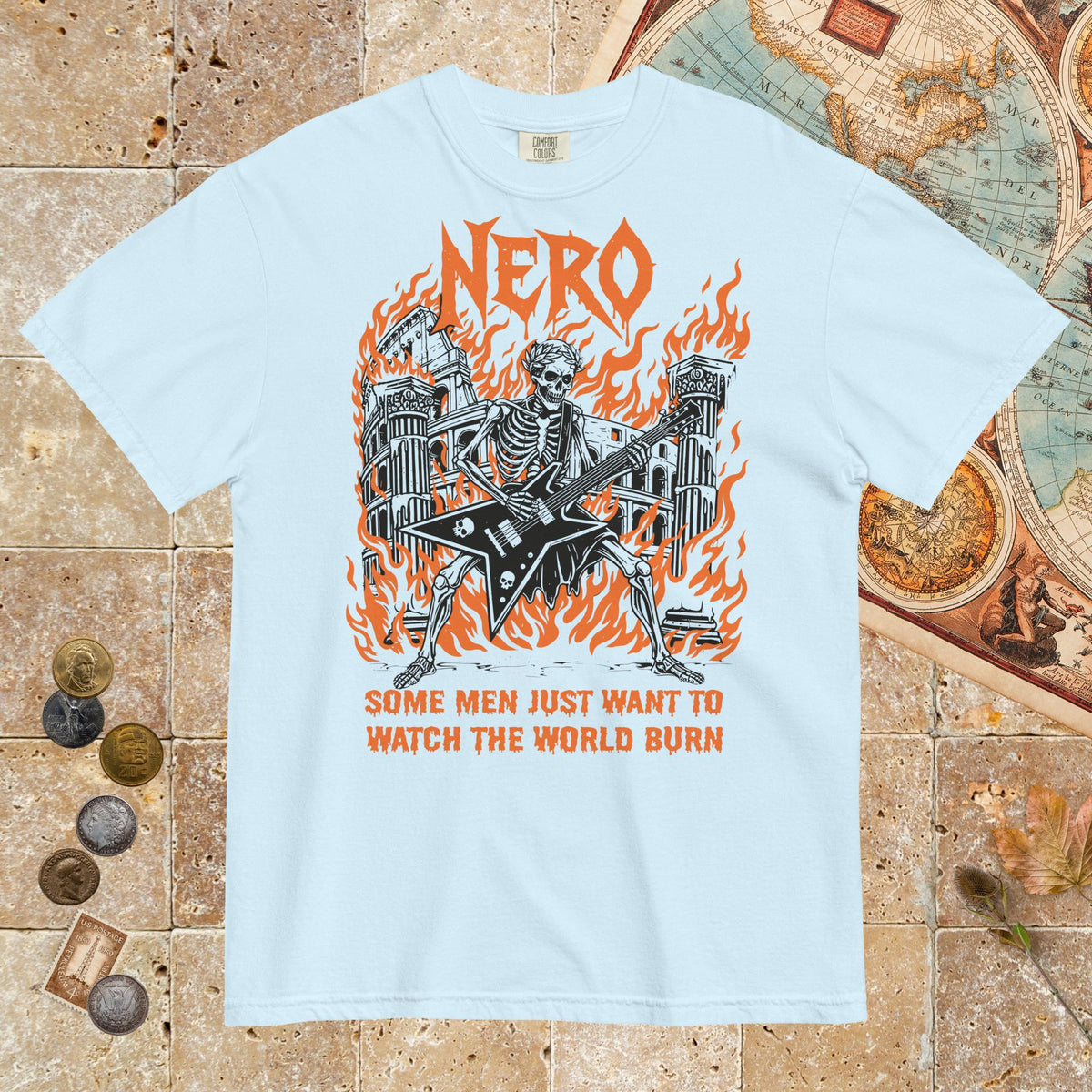 Chambray Nero Watch the World Burn - Premium Tee - history buff gift by HistoHead