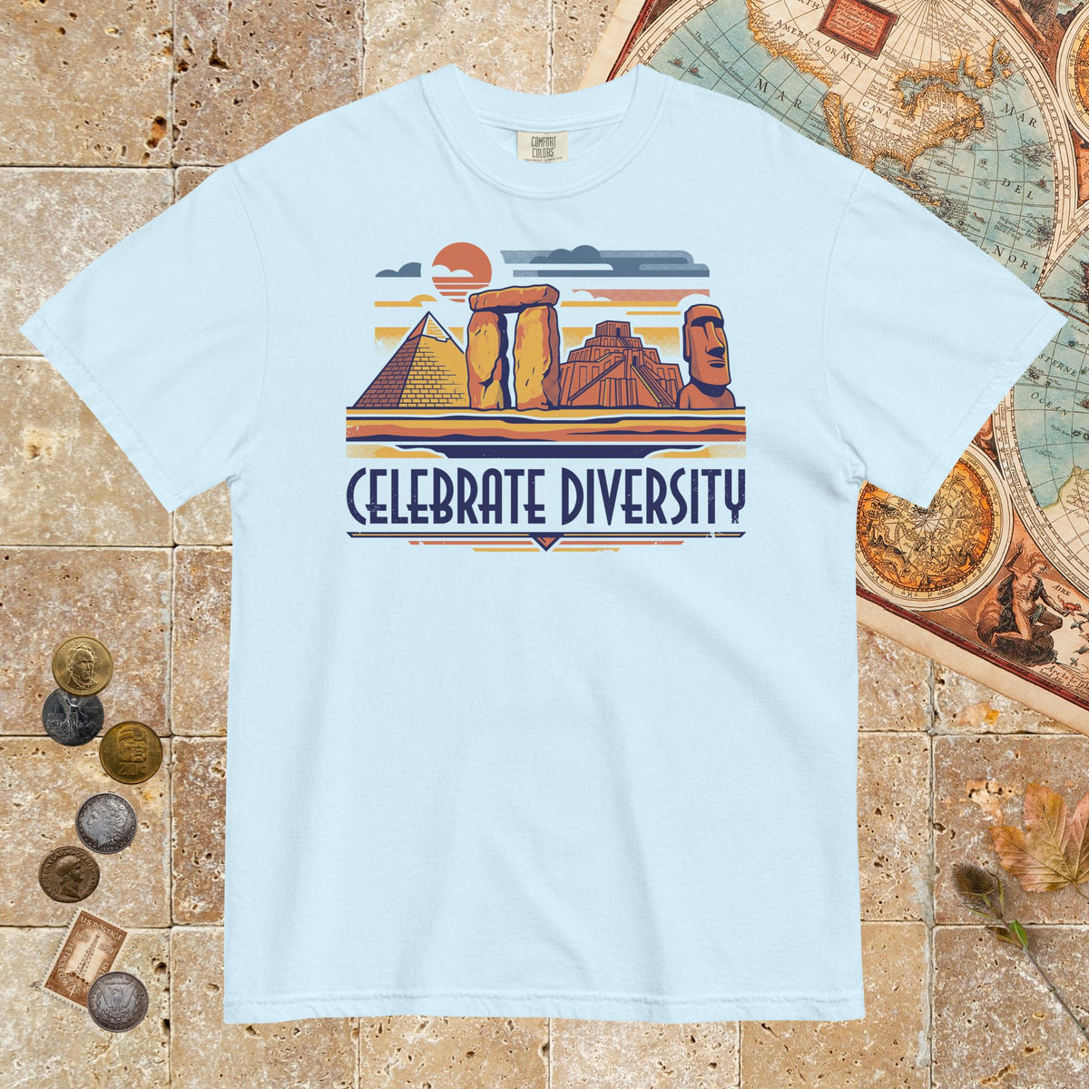 Chambray Celebrate Diversity Stone Wonders - Premium Tee - history buff gift by HistoHead