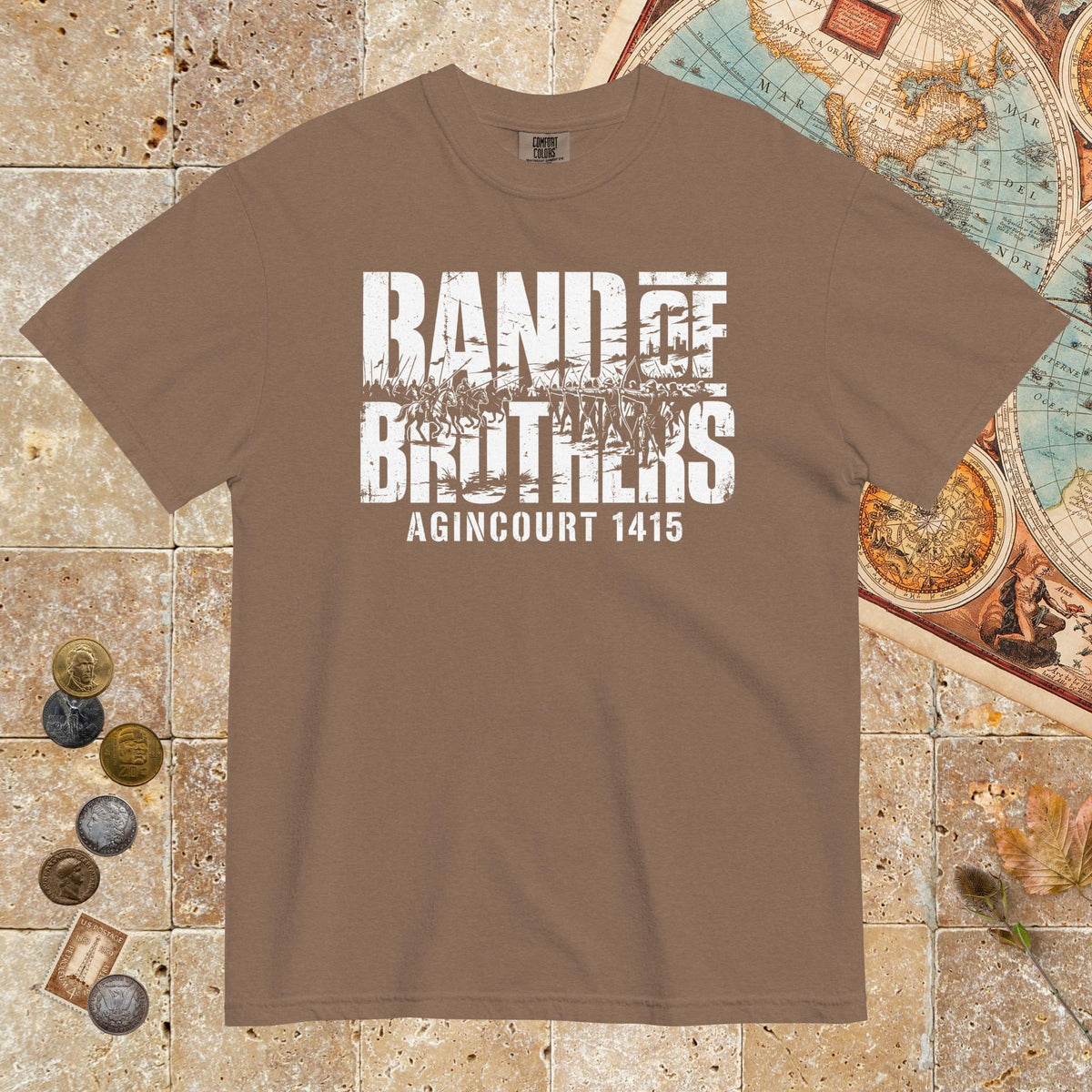Espresso Band of Brothers Agincourt 1415 - Premium Tee - history buff gift by HistoHead