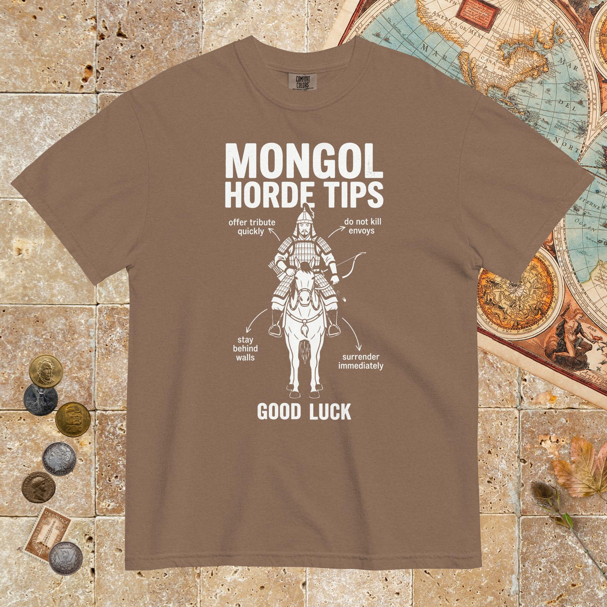 Espresso Mongol Horde Tips - Premium Tee - history buff gift by HistoHead