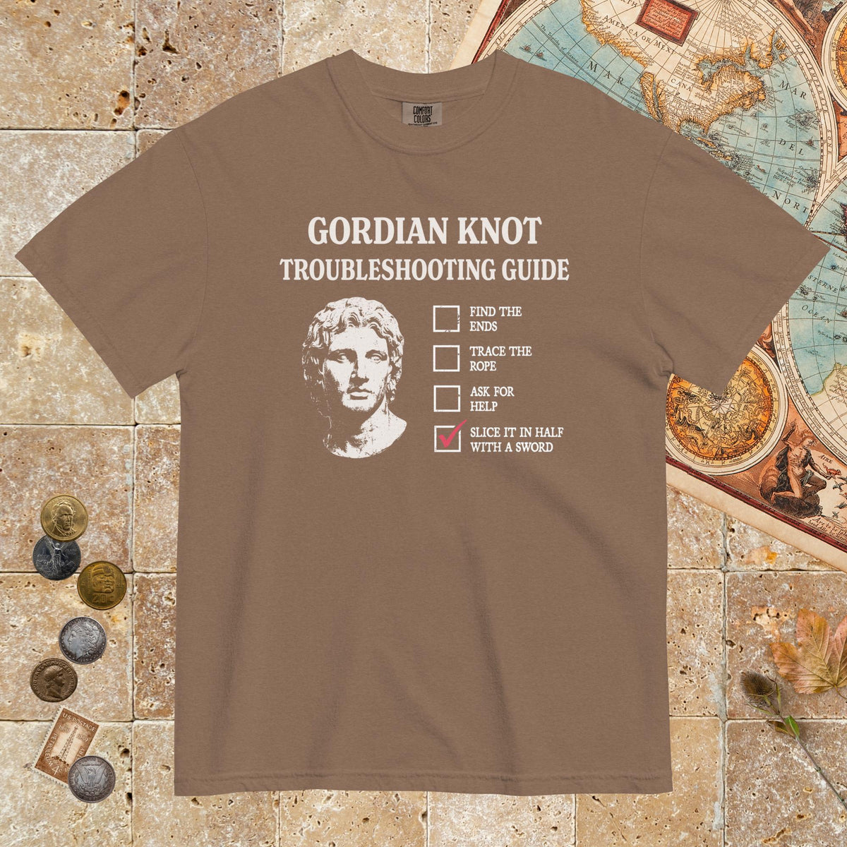 Espresso Alexander's Gordian Knot Guide - Premium Tee - history buff gift by HistoHead