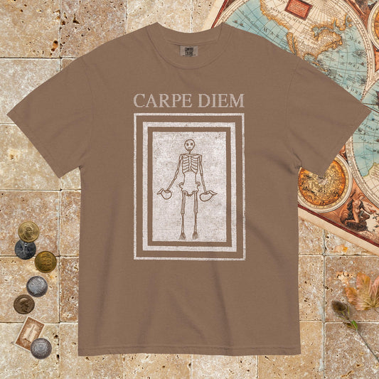 Espresso Carpe Diem Skeleton - Premium Tee - history buff gift by HistoHead
