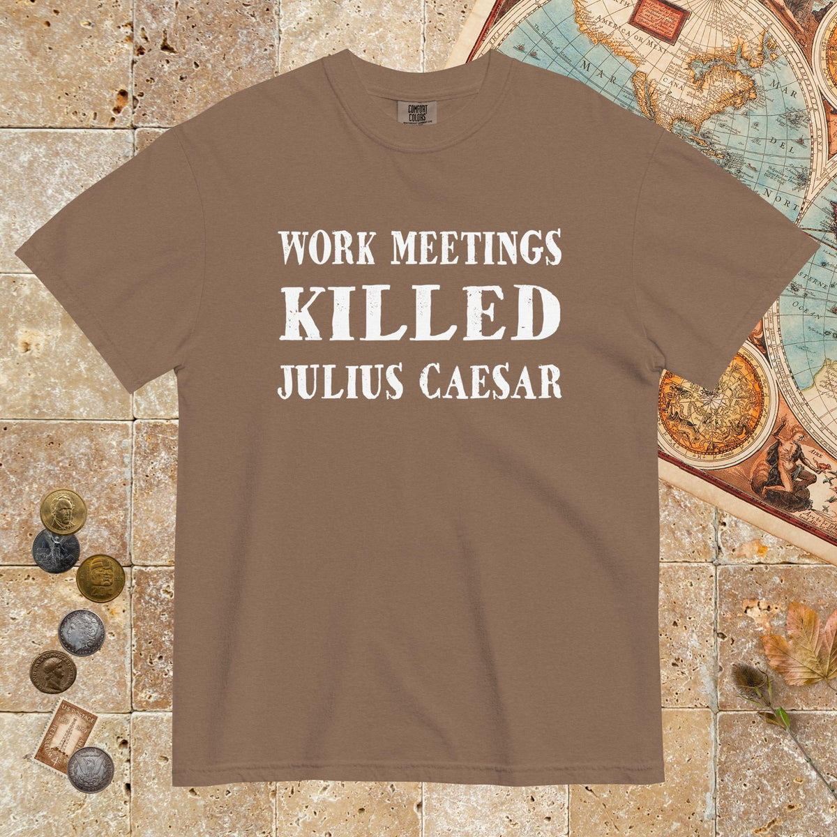 Espresso Work Meetings Killed Julius Caesar - Premium Tee - history buff gift by HistoHead