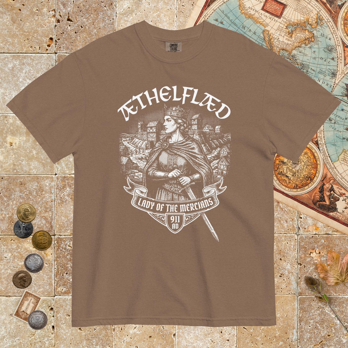 Espresso Æthelflæd Lady of the Mercians - Premium Tee - history buff gift by HistoHead