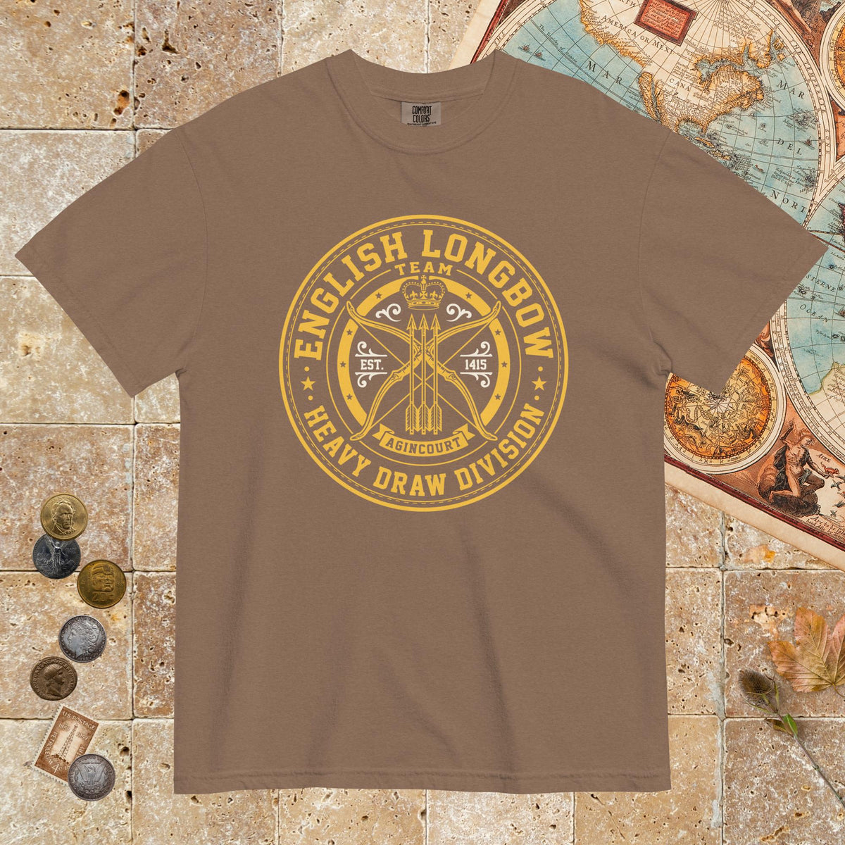 Espresso English Longbow Heavy Draw Division - Premium Tee - history buff gift by HistoHead