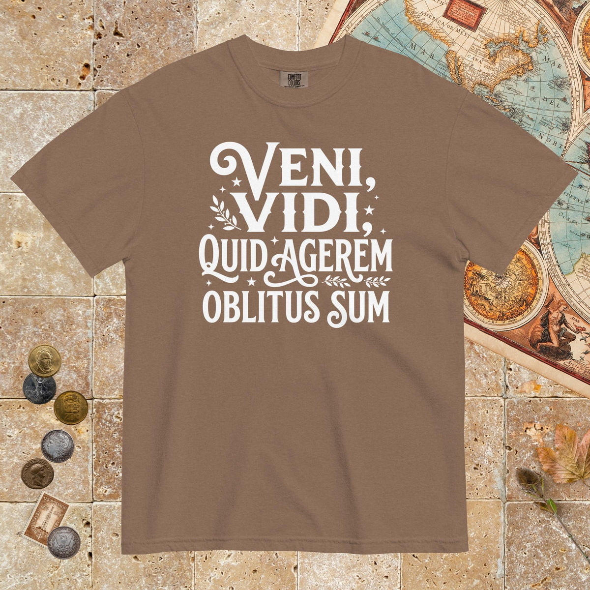 Espresso Latin I Came I Saw I Forgot I Was Doing - Premium Tee - history buff gift by HistoHead