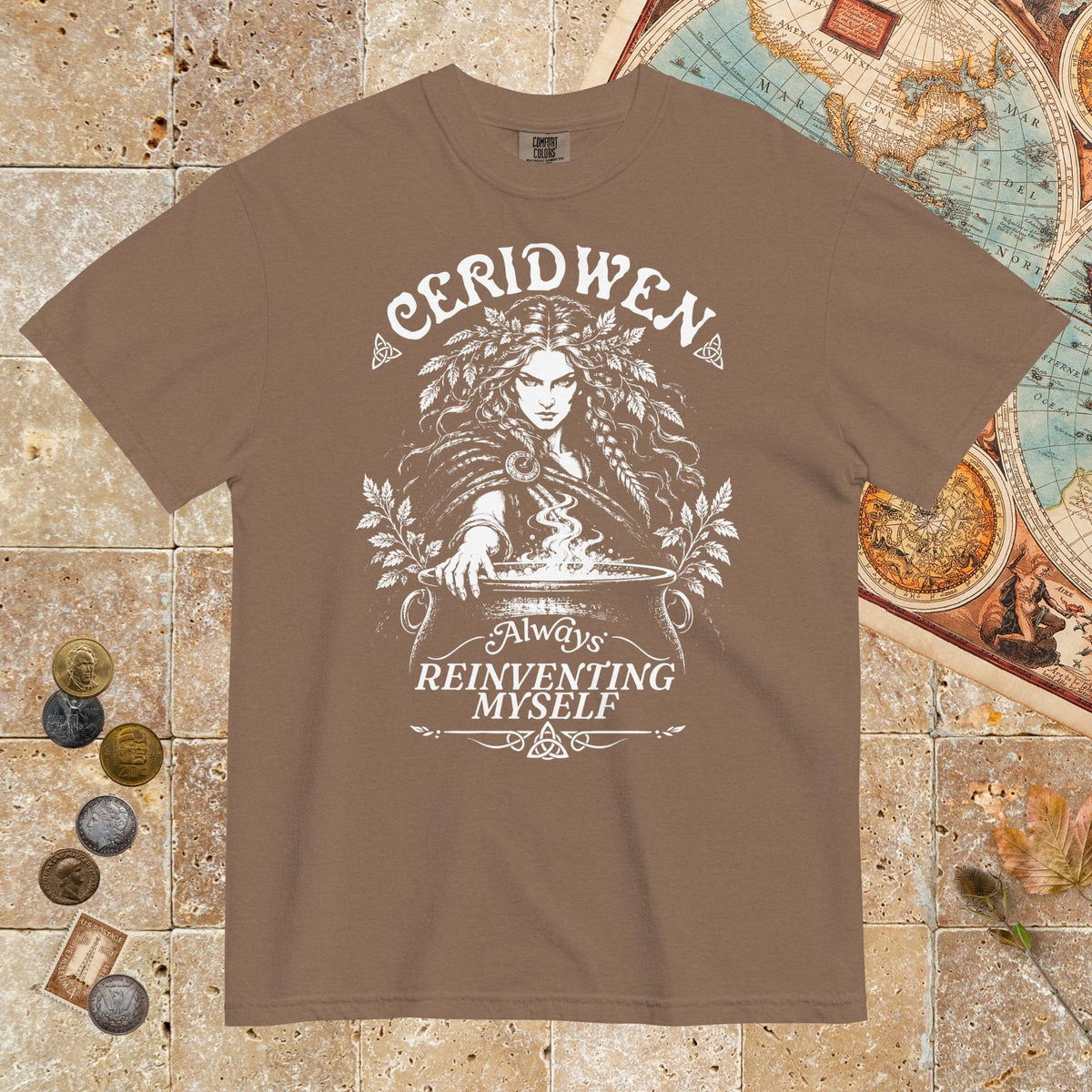 Espresso Ceridwen Always Reinventing Myself - Premium Tee - history buff gift by HistoHead