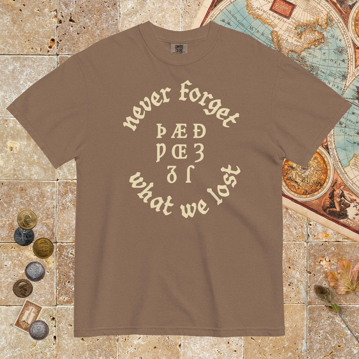 Espresso Never Forget Lost Letters - Premium Tee - history buff gift by HistoHead