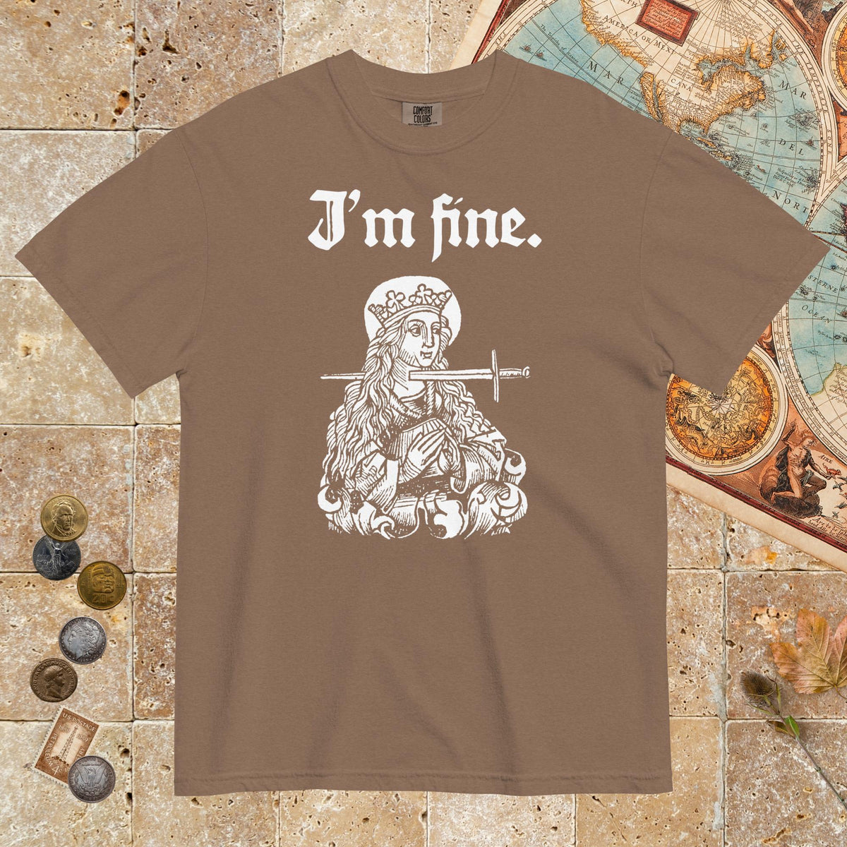 Espresso Saint Lucy I'm Fine - Premium Tee - history buff gift by HistoHead