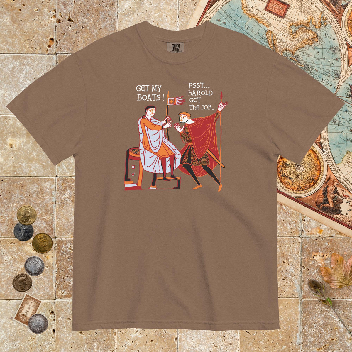 Espresso Bayeux Tapestry Harold Got the Job - Premium Tee - history buff gift by HistoHead