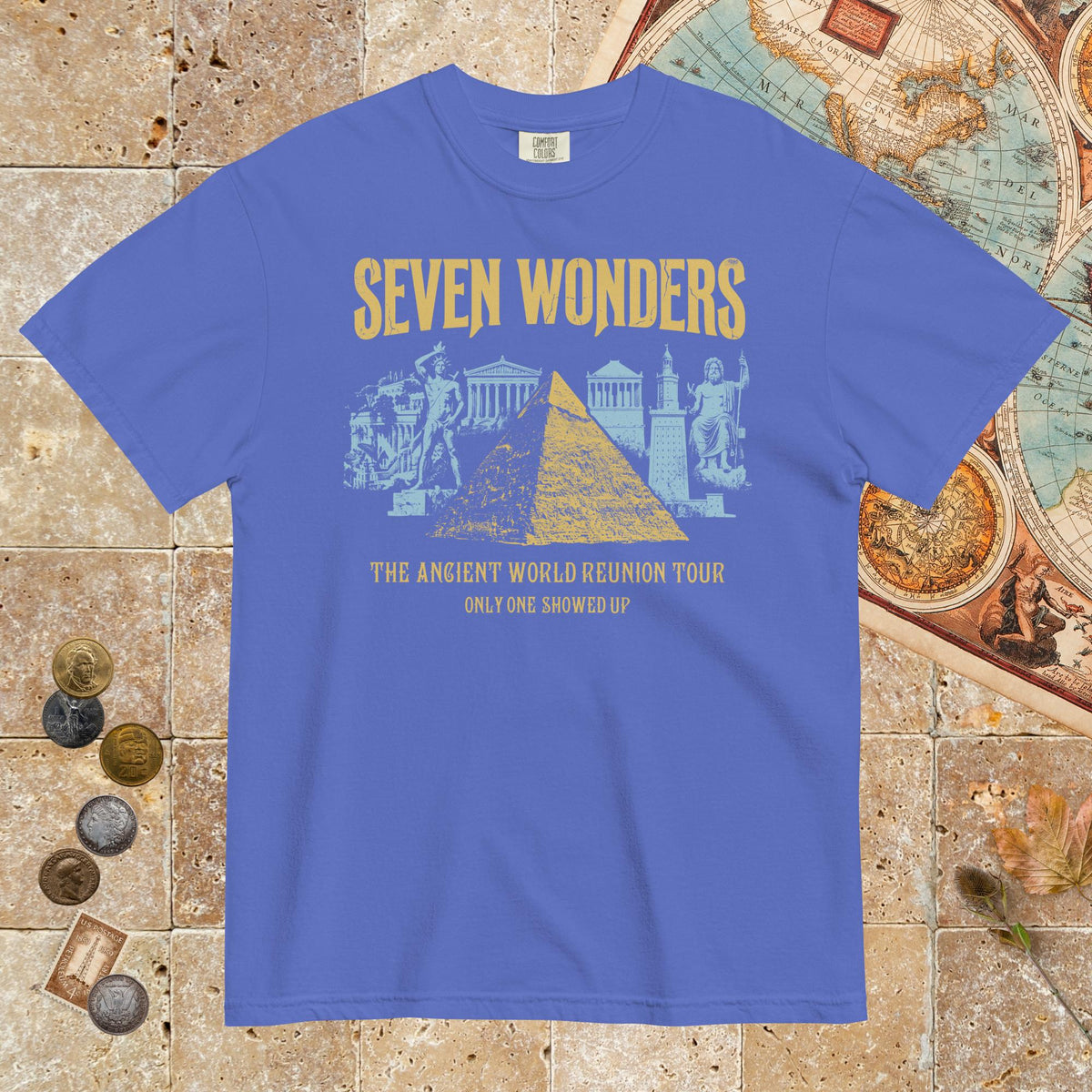 Flo Blue Seven Wonders Reunion Tour - Premium Tee - history buff gift by HistoHead