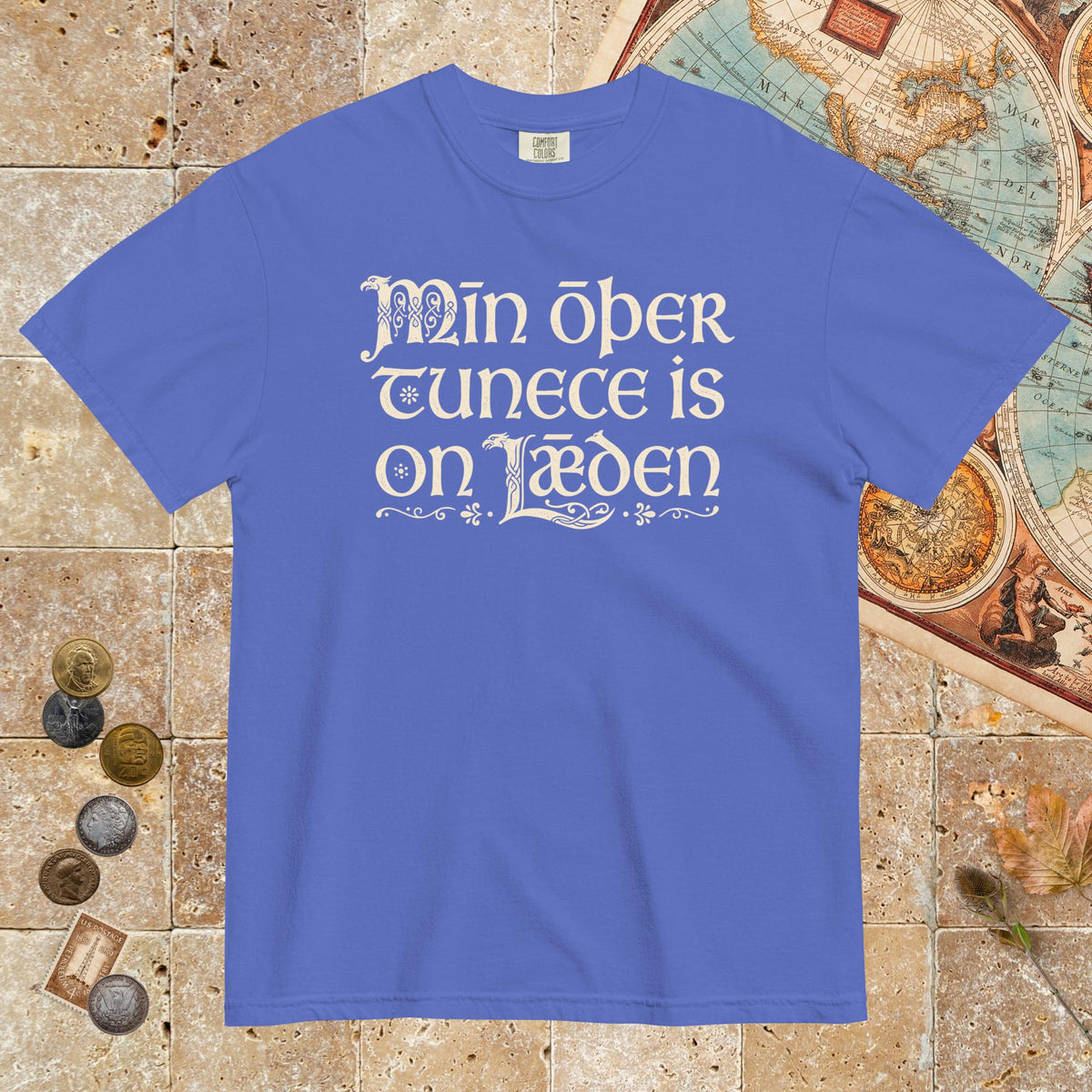Flo Blue Old English My Other Shirt Is In Latin - Premium Tee - history buff gift by HistoHead