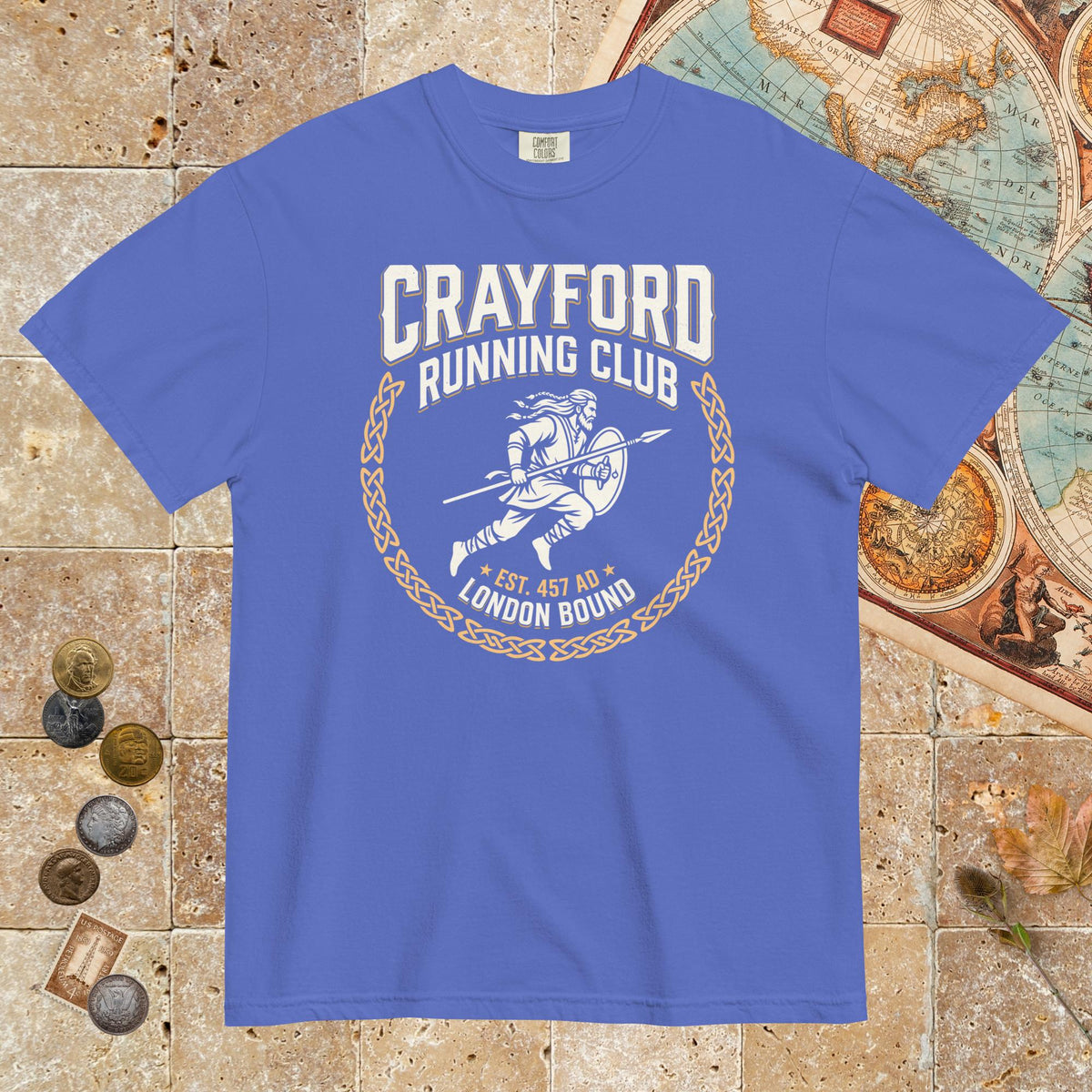 Flo Blue Crayford Running Club - Premium Tee - history buff gift by HistoHead
