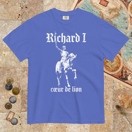 Flo Blue Richard I Coeur de Lion - Premium Tee - history buff gift by HistoHead