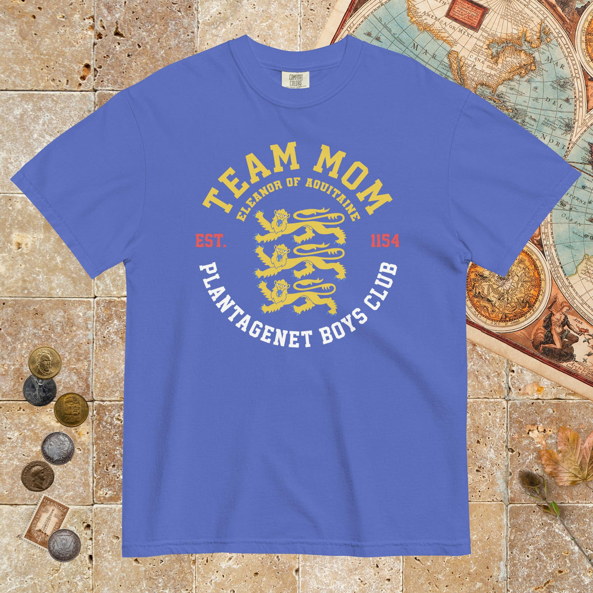 Flo Blue Team Mom Eleanor of Aquitaine - Premium Tee - history buff gift by HistoHead