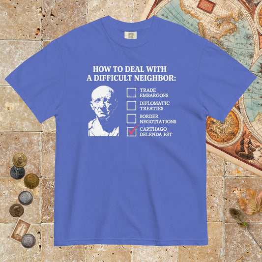 Flo Blue Cato's Foreign Policy - Premium Tee - history buff gift by HistoHead