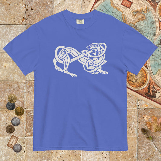 Flo Blue Norse Lion - Premium Tee - history buff gift by HistoHead