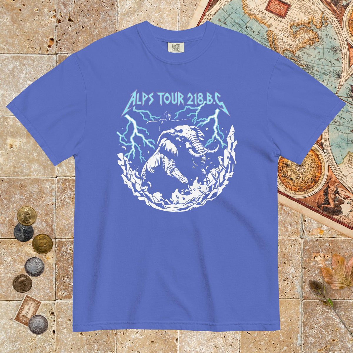 Flo Blue Hannibal Alps Tour - Premium Tee - history buff gift by HistoHead