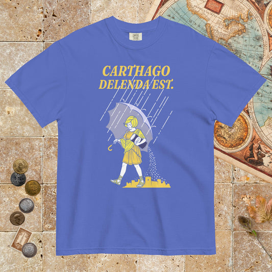 Flo Blue Carthago Delenda Est Salt Girl - Premium Tee - history buff gift by HistoHead