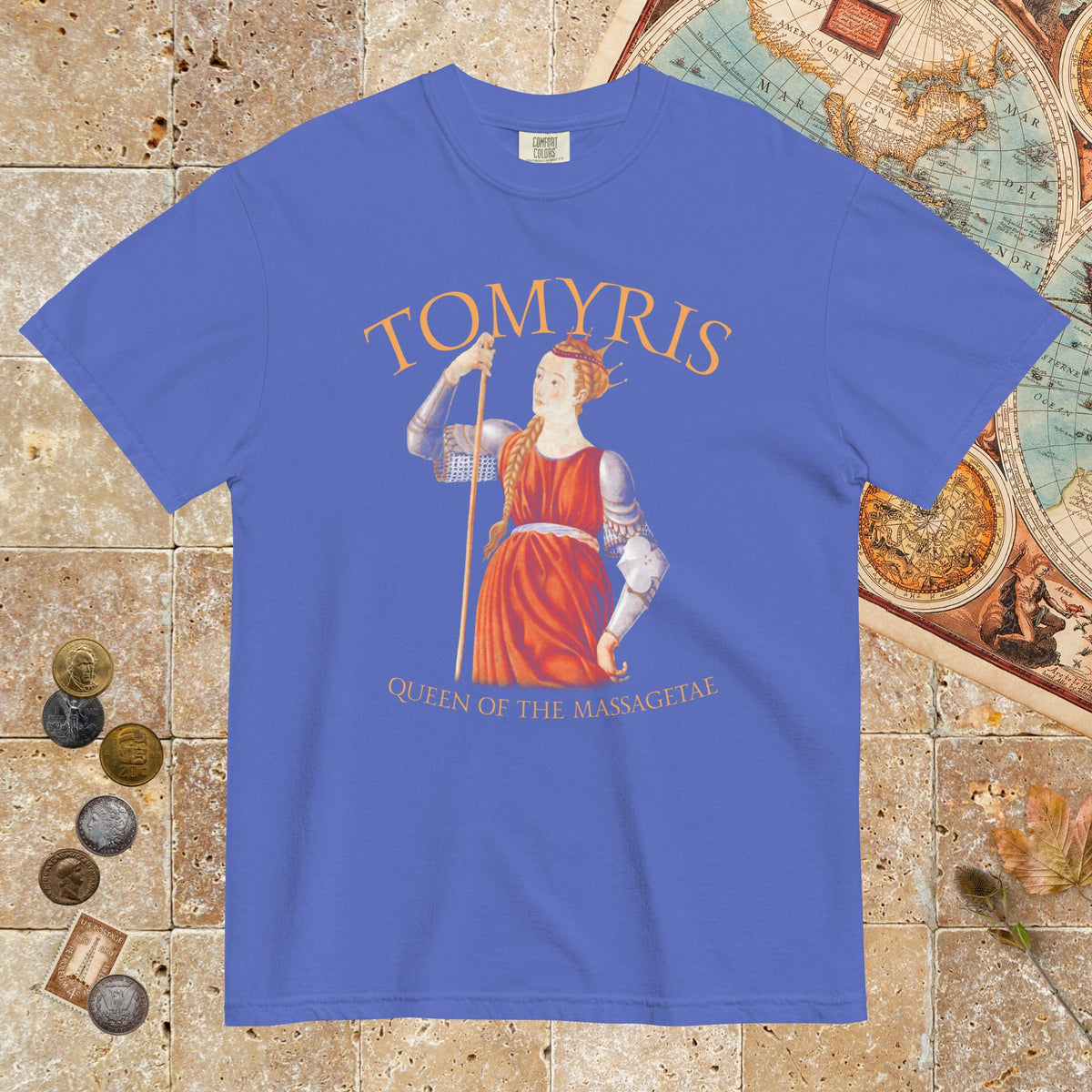 Flo Blue Tomyris Queen of the Massagetae - Premium Tee - history buff gift by HistoHead