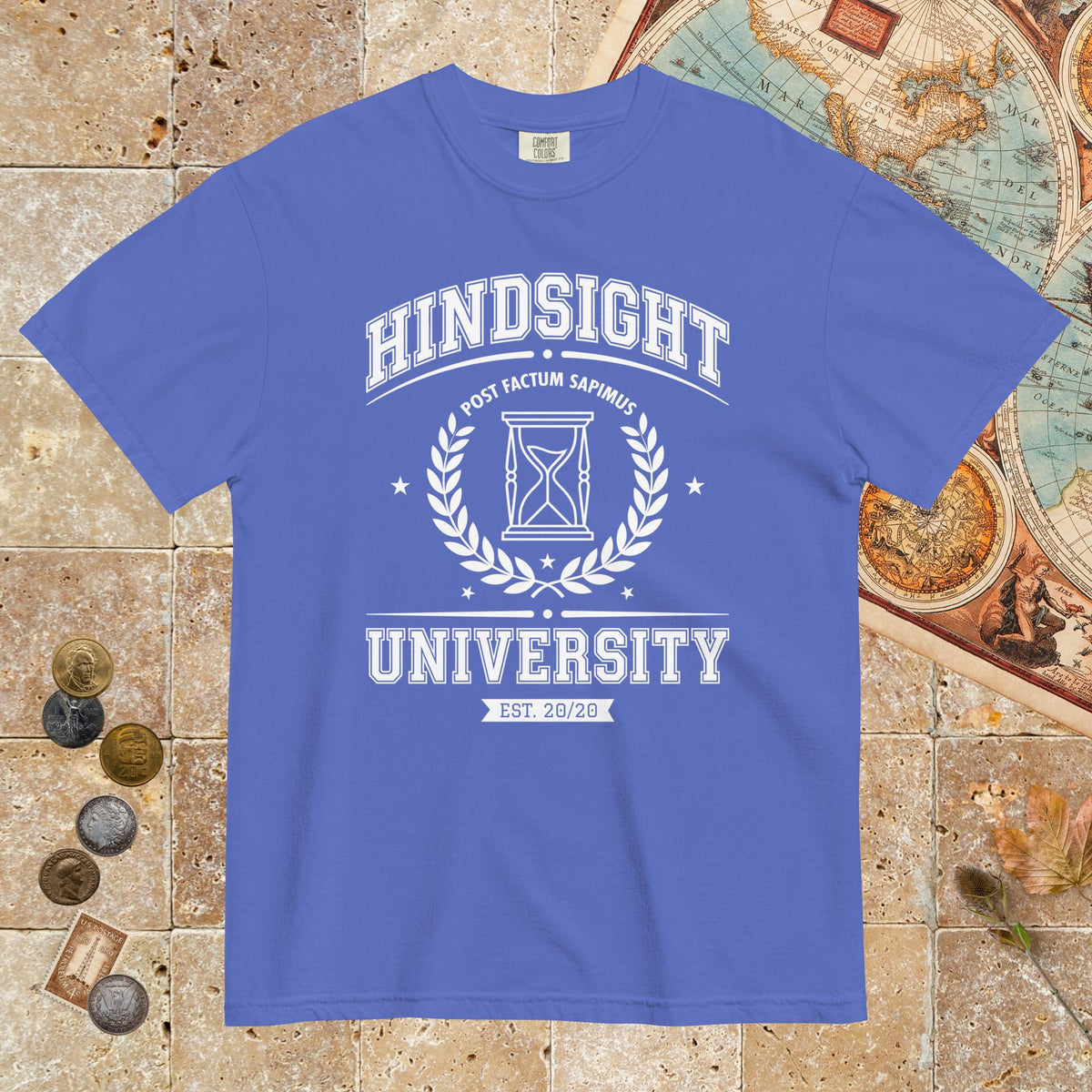 Flo Blue Hindsight University - Premium Tee - history buff gift by HistoHead