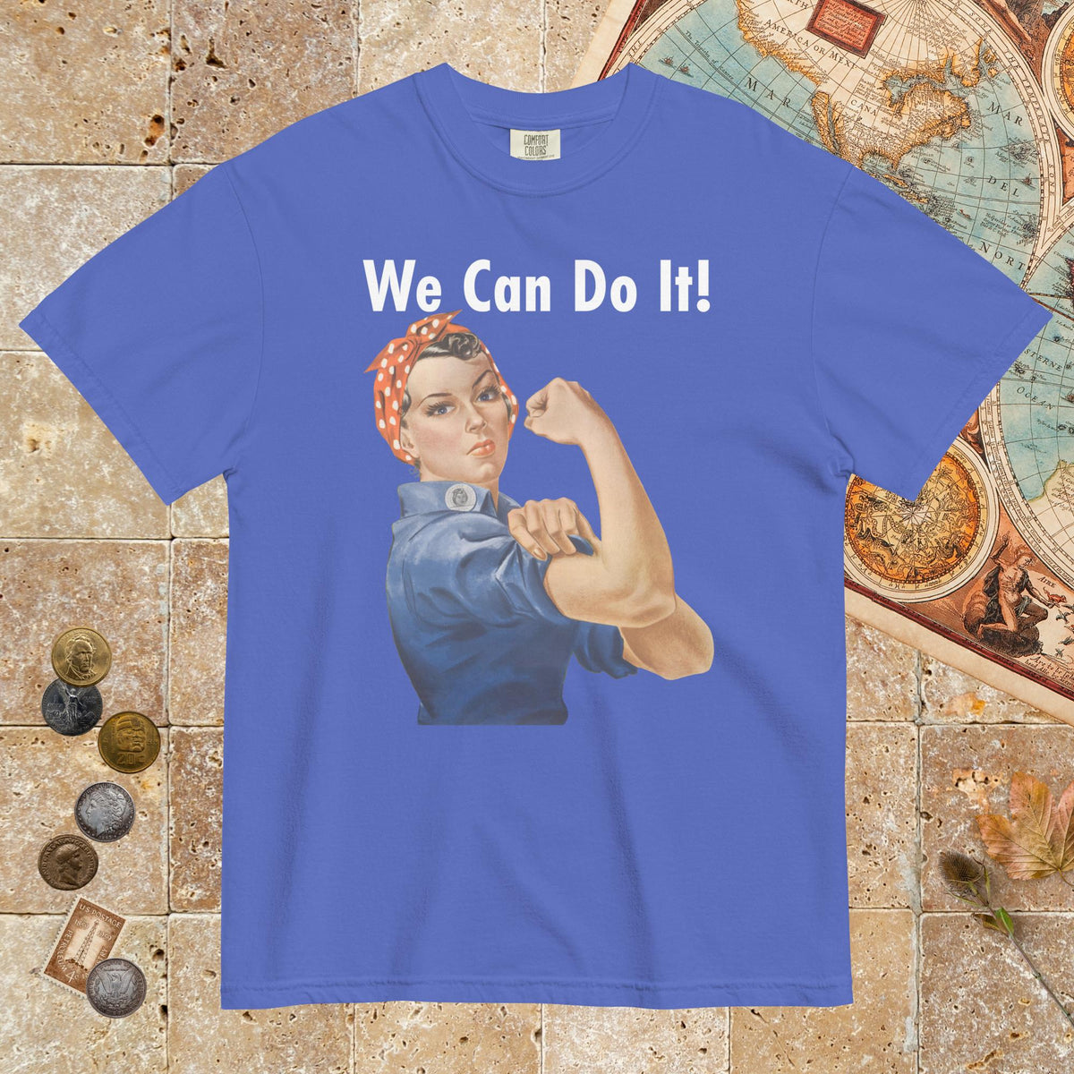 Flo Blue Rosie We Can Do It - Premium Tee - history buff gift by HistoHead