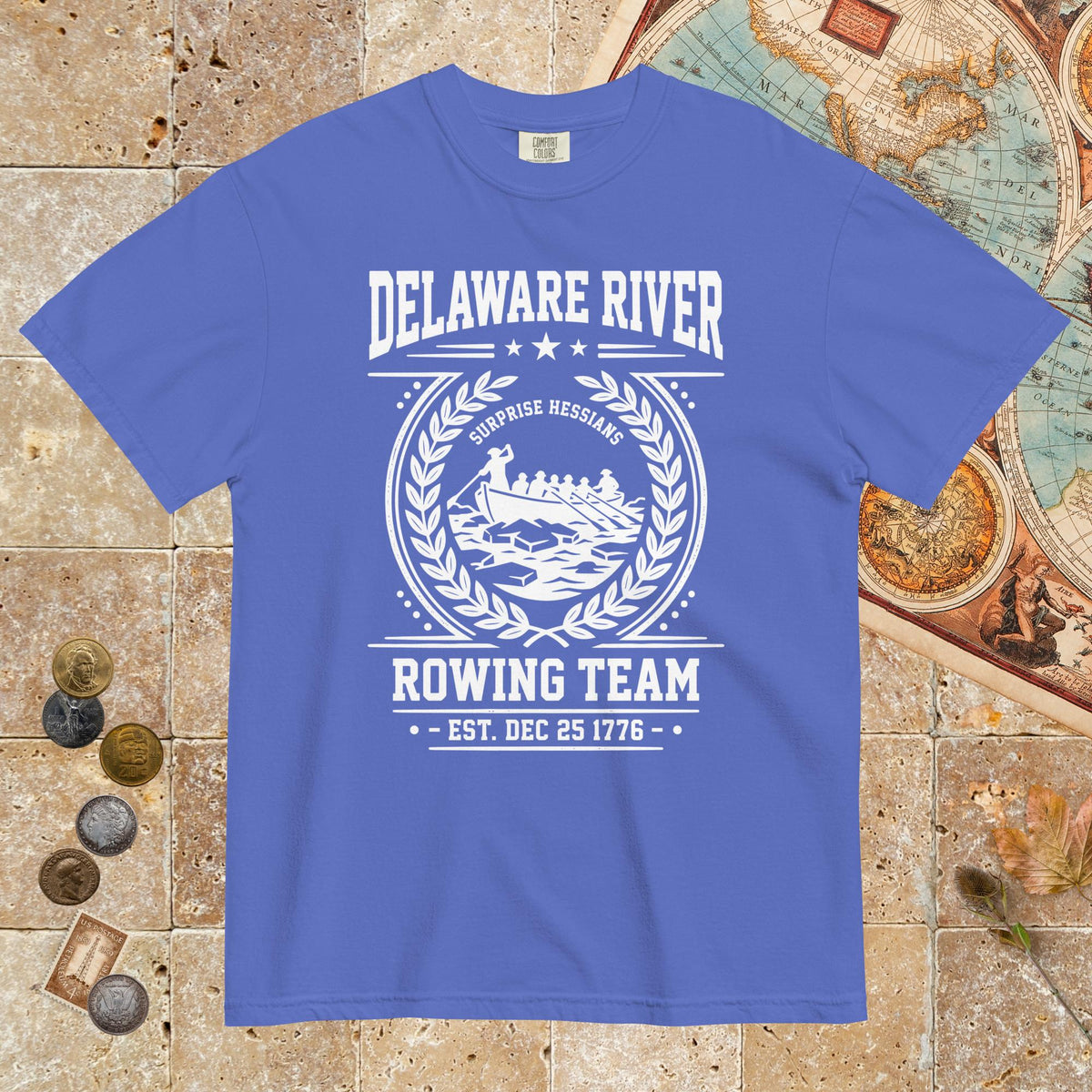 Flo Blue Delaware River Rowing Team - Premium Tee - history buff gift by HistoHead