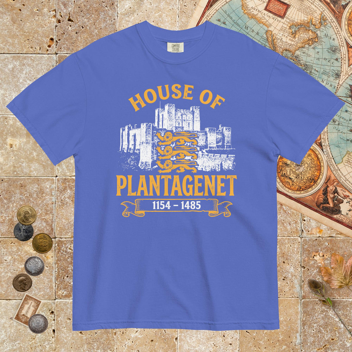 Flo Blue House of Plantagenet - Premium Tee - history buff gift by HistoHead