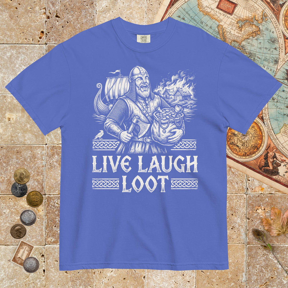 Flo Blue Live Laugh Loot - Premium Tee - history buff gift by HistoHead