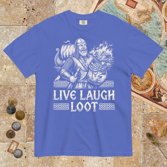 Flo Blue Live Laugh Loot - Premium Tee - history buff gift by HistoHead