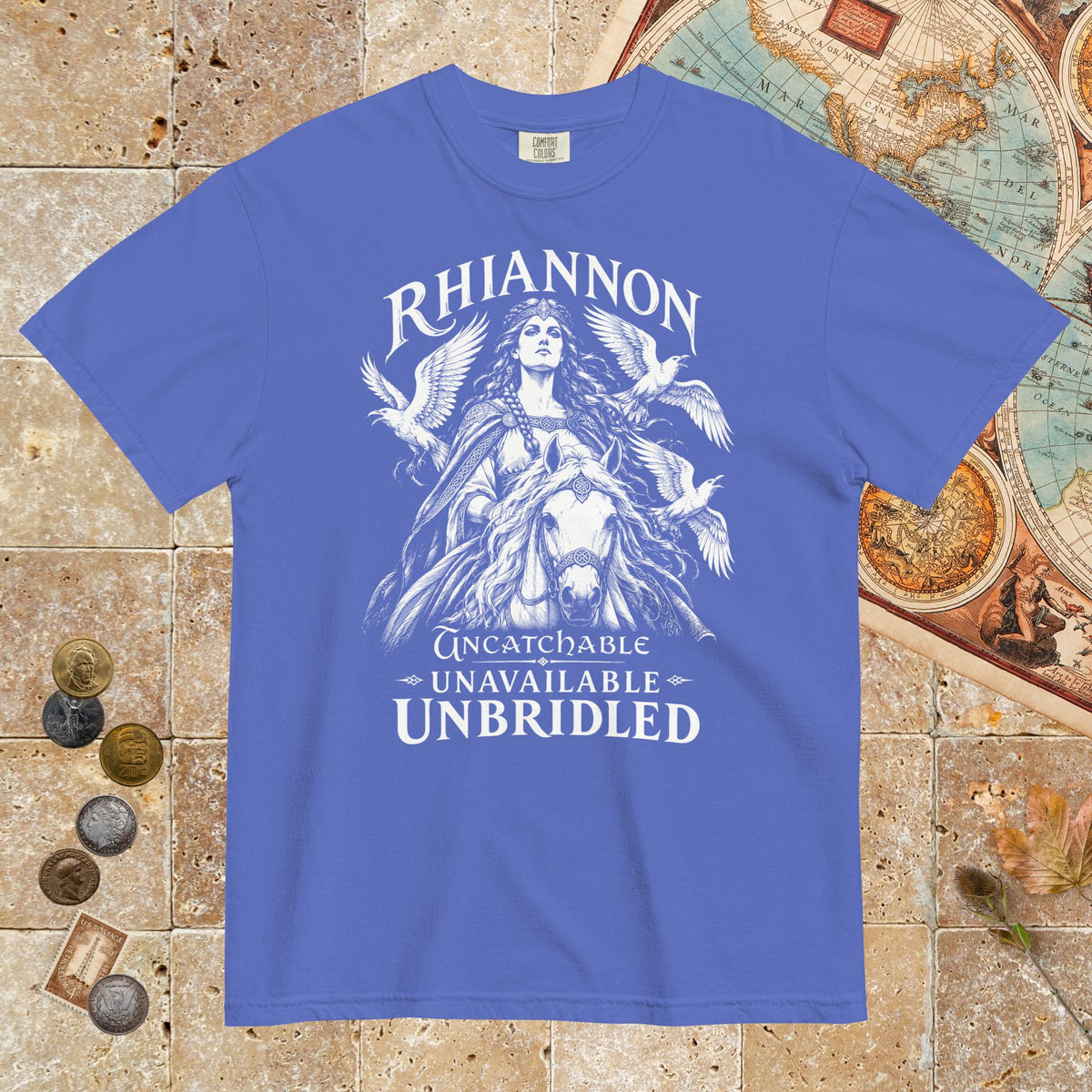 Flo Blue Rhiannon Uncatchable Unavailable Unbridled - Premium Tee - history buff gift by HistoHead