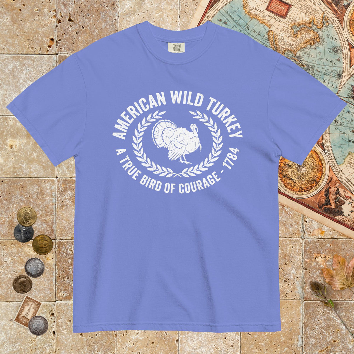 Flo Blue American Wild Turkey - Premium Tee - history buff gift by HistoHead