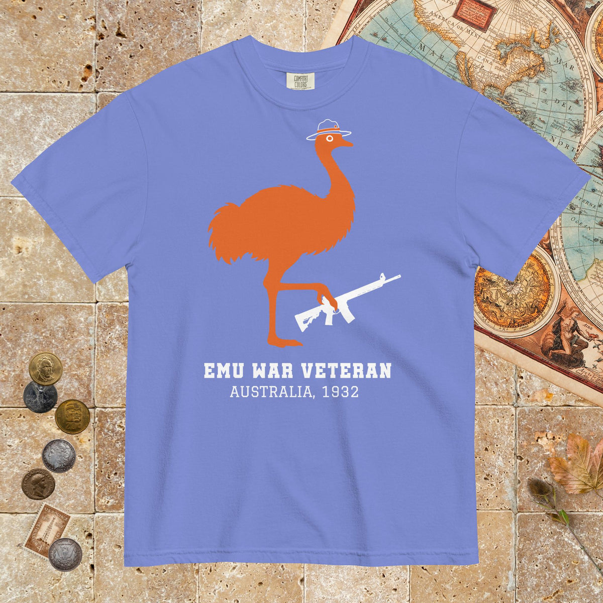 Flo Blue Emu War Veteran - Premium Tee - history buff gift by HistoHead