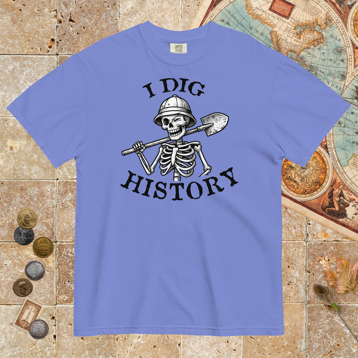 Flo Blue I Dig History - Premium Tee - history buff gift by HistoHead