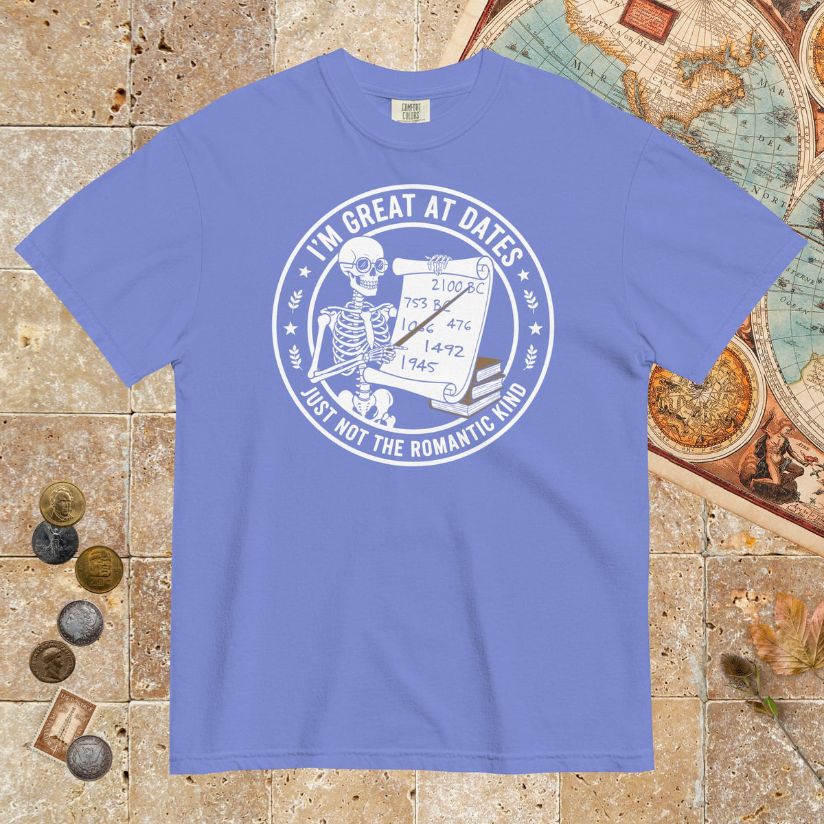 Flo Blue Great At Dates - Premium Tee - history buff gift by HistoHead