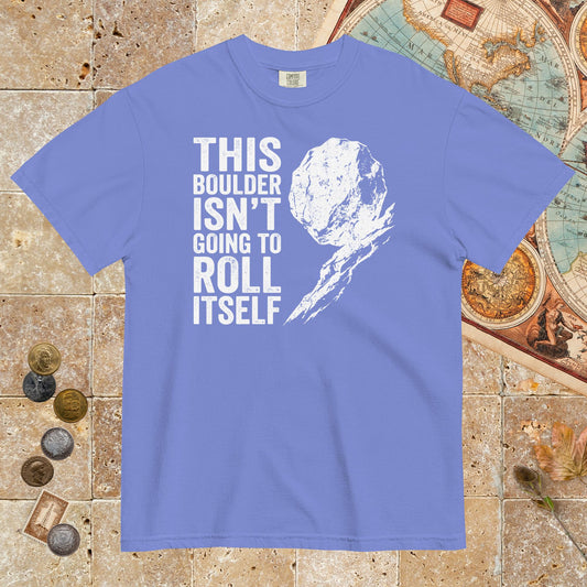 Flo Blue Sisyphus This Boulder Isn't Going to Roll Itself - Premium Tee - history buff gift by HistoHead