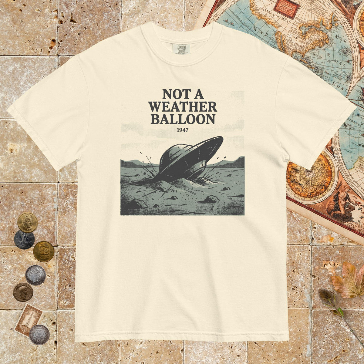 Ivory Roswell Weather Balloon - Premium Tee - history buff gift by HistoHead