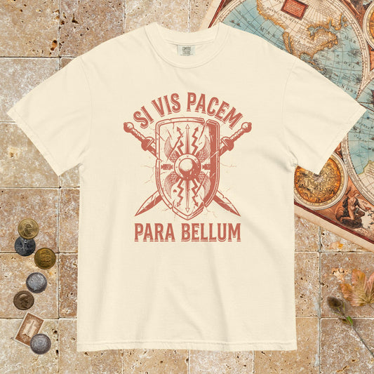 Ivory Si Vis Pacem Para Bellum Scutum - Premium Tee - history buff gift by HistoHead