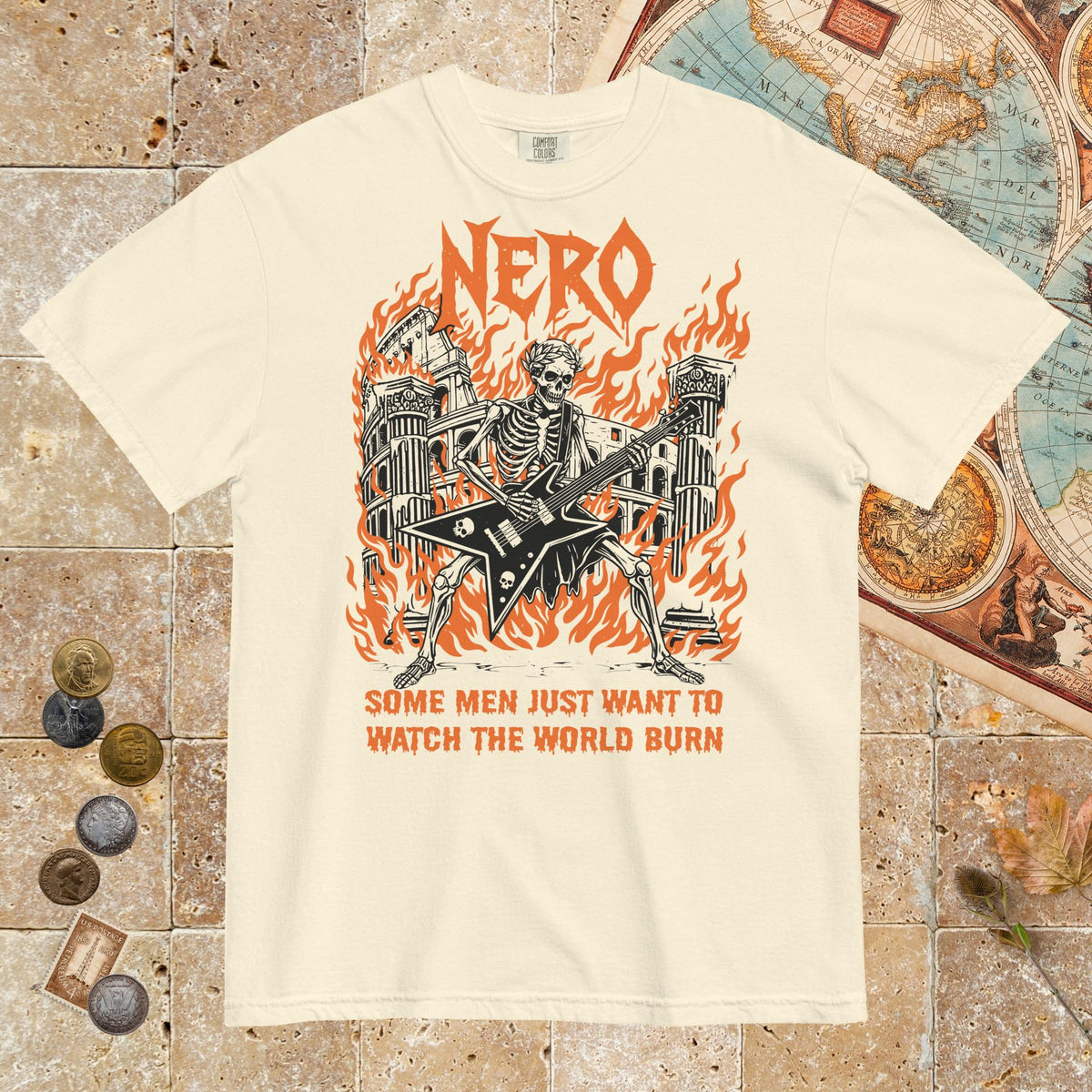Ivory Nero Watch the World Burn - Premium Tee - history buff gift by HistoHead