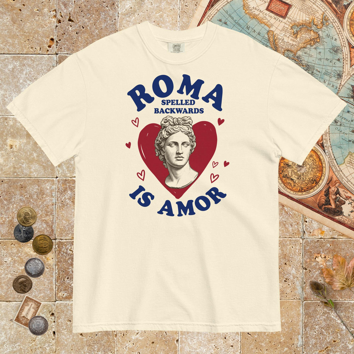 Ivory Roma Spelled Backwards Is Amor - Premium Tee - history buff gift by HistoHead
