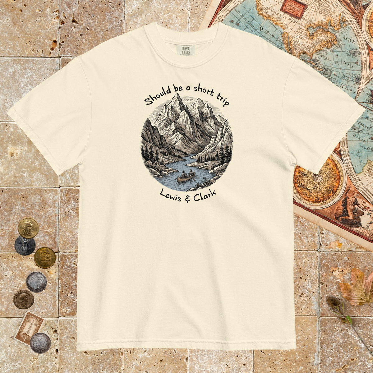 Ivory Lewis & Clark Short Trip - Premium Tee - history buff gift by HistoHead