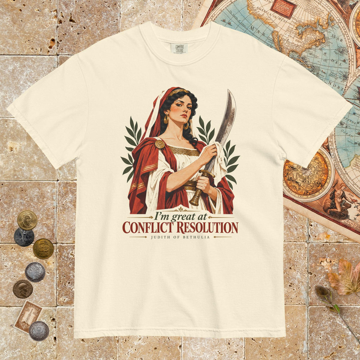 Ivory Judith of Bethulia I'm Great at Conflict Resolution - Premium Tee - history buff gift by HistoHead