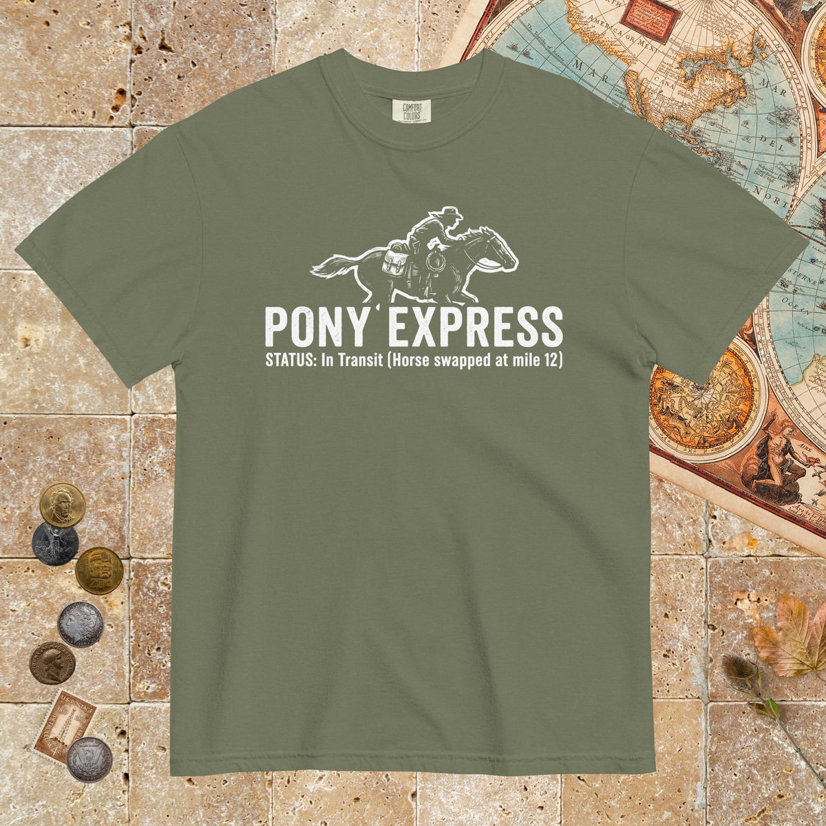 Moss Pony Express - Premium Tee - history buff gift by HistoHead