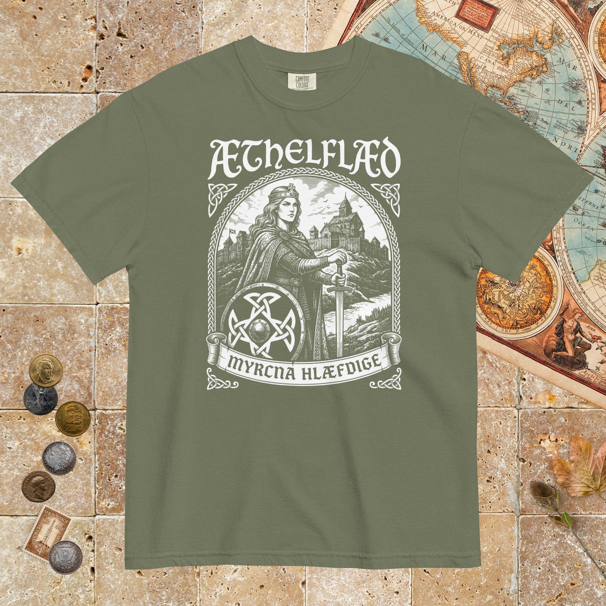Moss Aethelflaed Lady of the Mercians Old English - Premium Tee - history buff gift by HistoHead