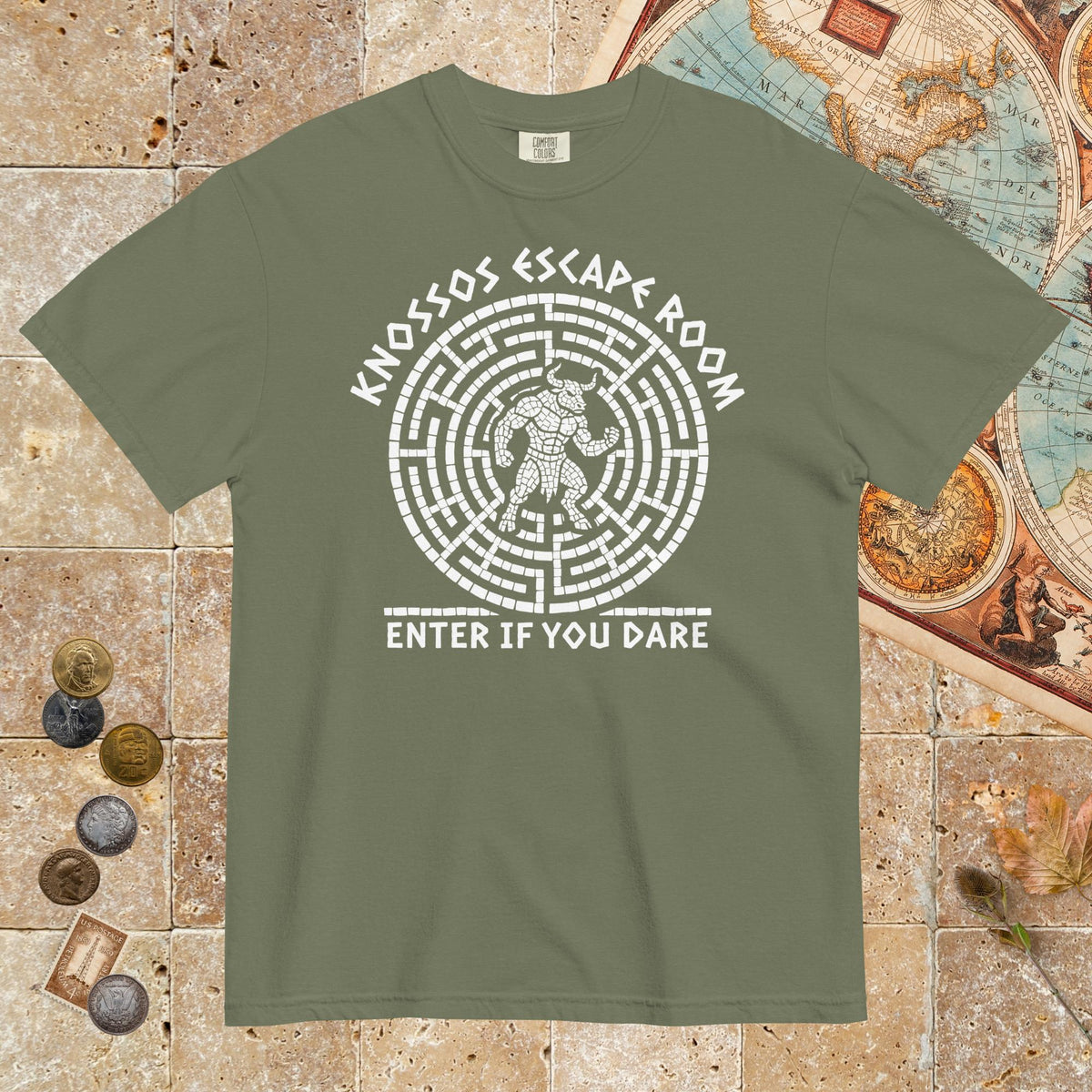 Moss Knossos Escape Room Enter If You Dare - Premium Tee - history buff gift by HistoHead
