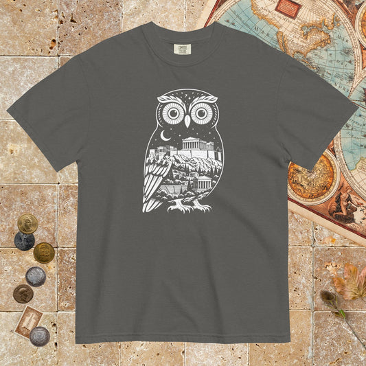Pepper Athena Owl - Premium Tee - history buff gift by HistoHead