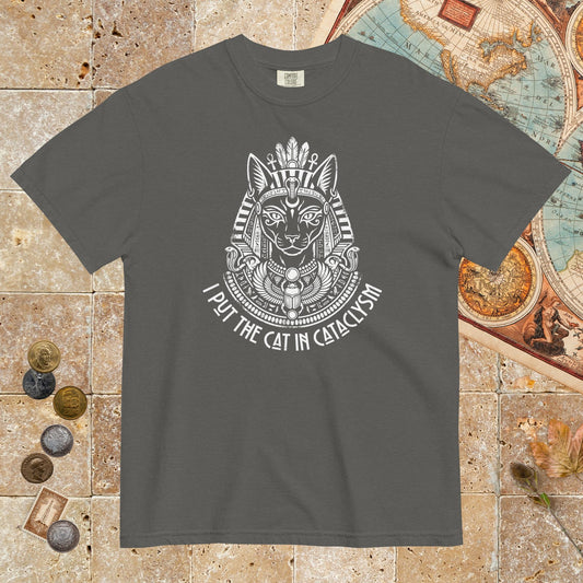 Pepper Bastet I Put the Cat in Cataclysm - Premium Tee - history buff gift by HistoHead